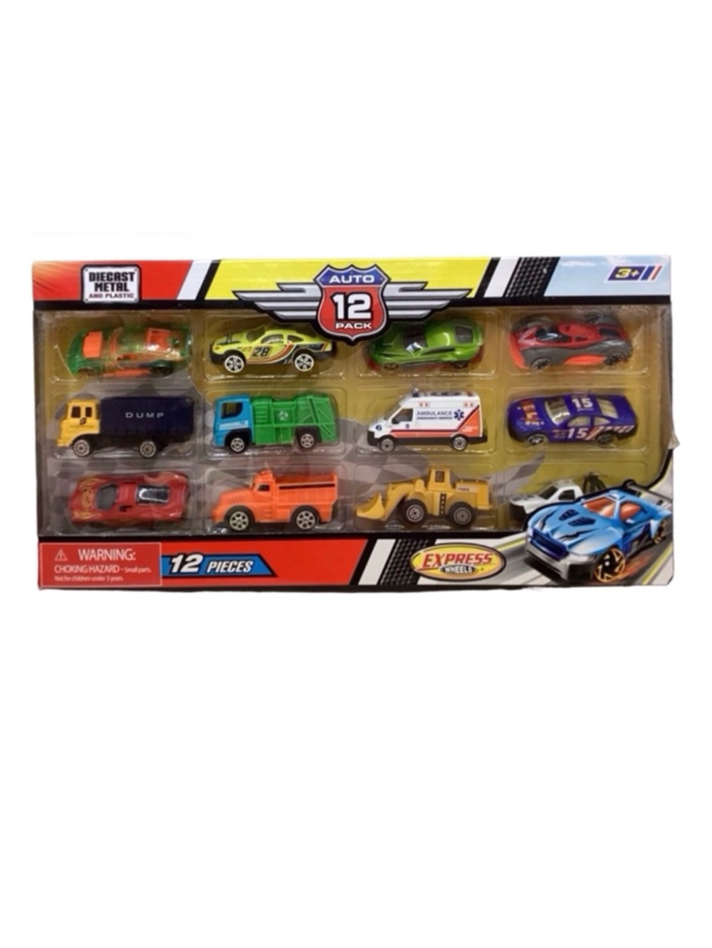 DieCast Metal & Plastic Auto 12 Vehicle Set (NWT)
